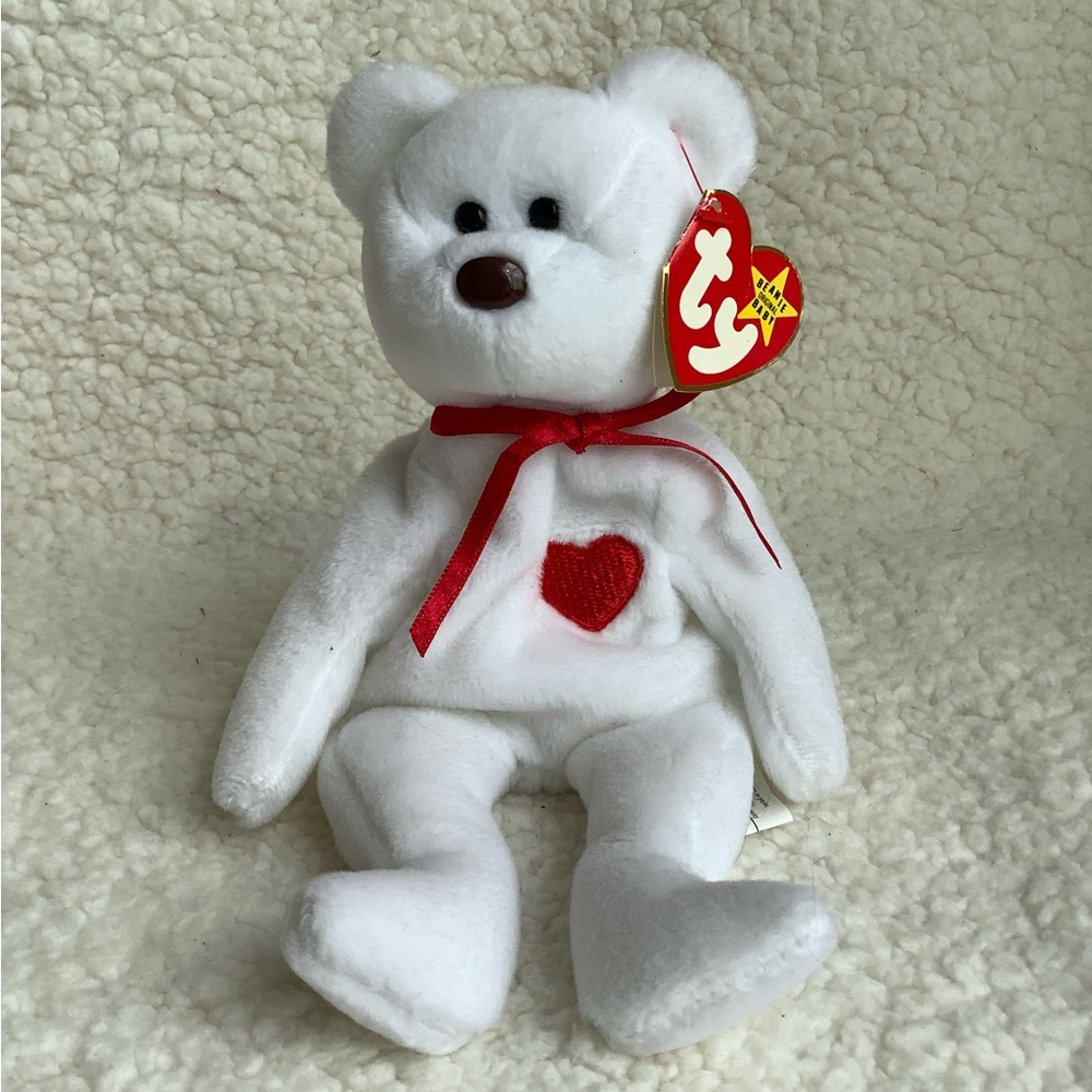 Ty Beanie Baby 1993 Valentino Bear Plush Stuffed Animal Toy